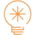 Orange lightbulb icon