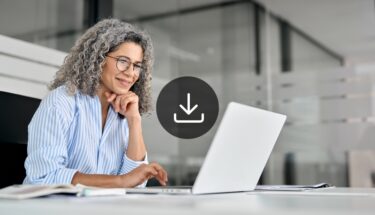 Woman working on her computer