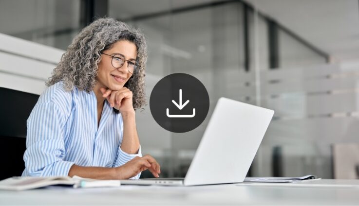 Woman working on her computer