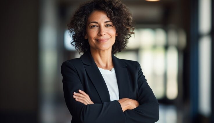 A stock image of a professionally dressed woman.