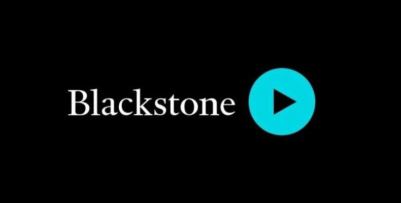 Blackstone logo with a teal play button