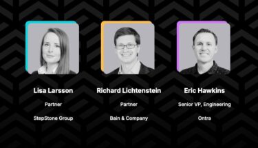 Three speaker headshots in social media featured image for Practical AI Webinar