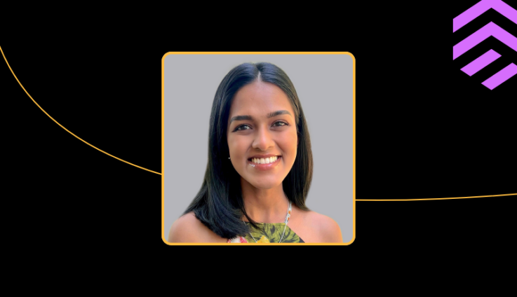 Image of Shipra Arjun, Machine Learning Engineer at Ontra, smiling in soft lighting.