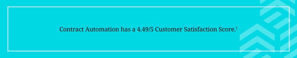 Contract Automation has a 4.49 out of 5 customer satisfaction score.